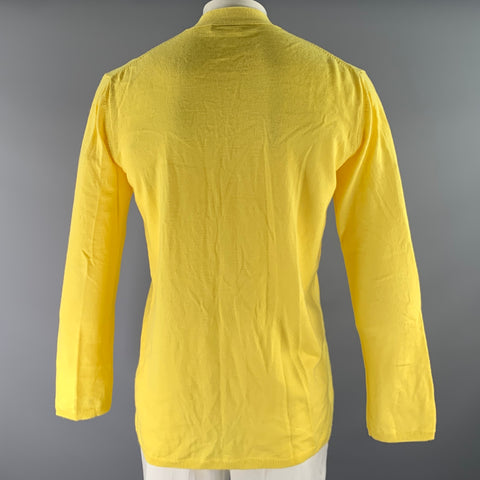 COMME des GARCONS SHIRT Size L Yellow Knitted Acrylic Blend Button Down Cardigan
