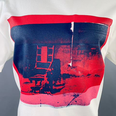 T-shirt CALVIN KLEIN 205W39NYC Taille S motif chaise électrique blanc rouge en coton à une poche