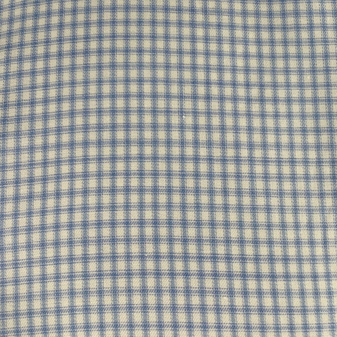 Chemise à manches longues Eton Taille M Mélange de coton à carreaux bleu et blanc