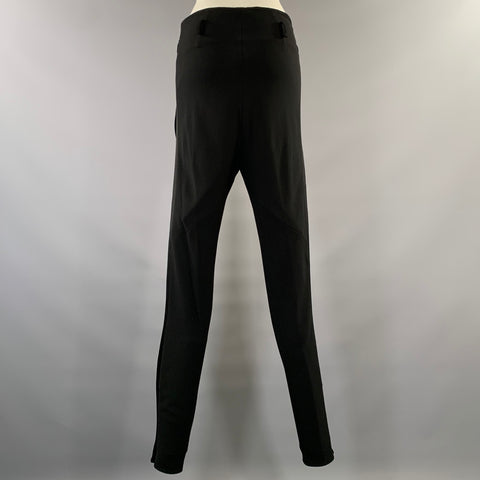 BALENCIAGA Size 30 Black Triacetate Blend Pleated Slim Fit Dress Pants