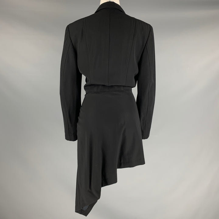 COMME des GARCONS 1980s Size S Black Wool Asymmetrical Jacket