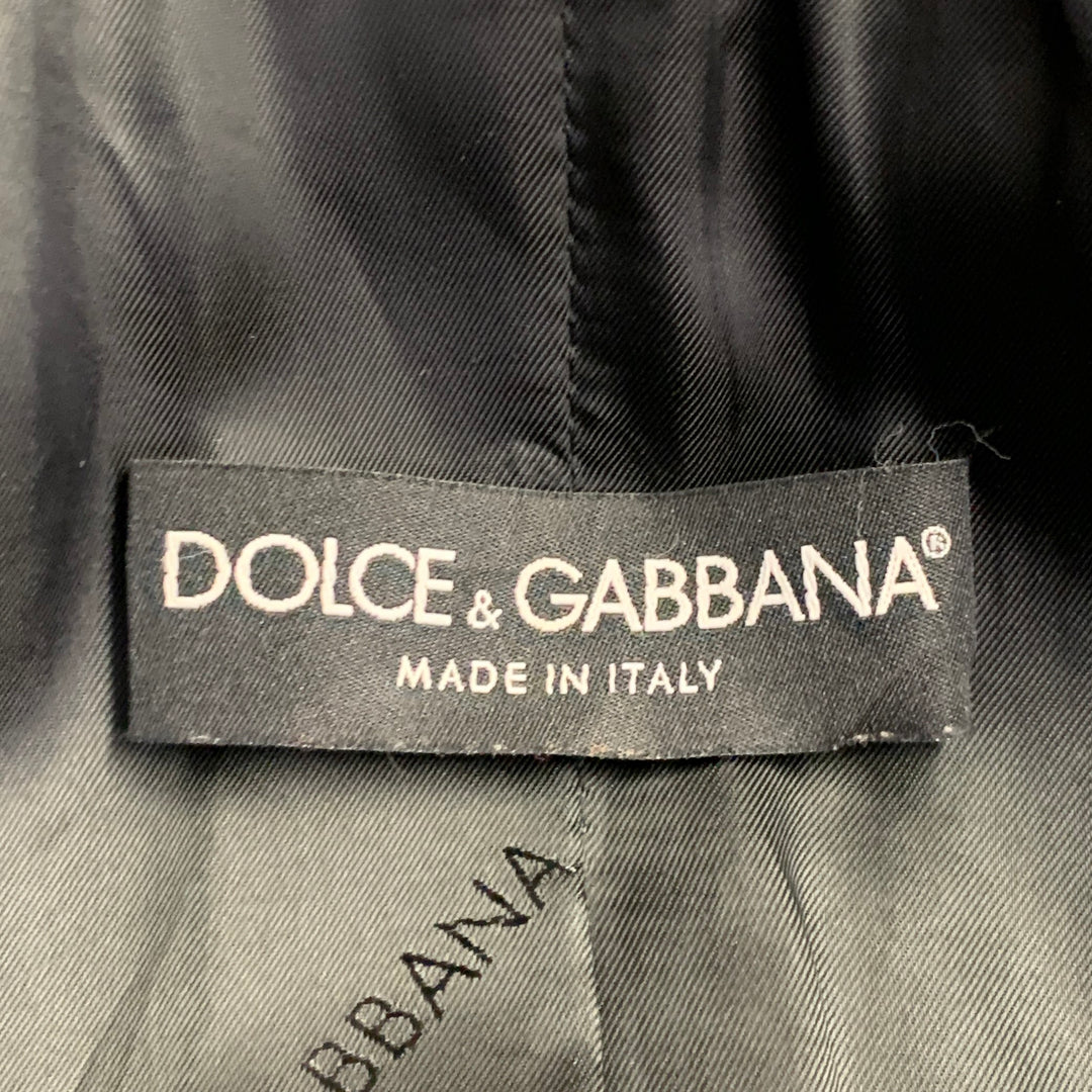 DOLCE & GABBANA Size 2 Black Velvet Notch Lapel Jacket Blazer