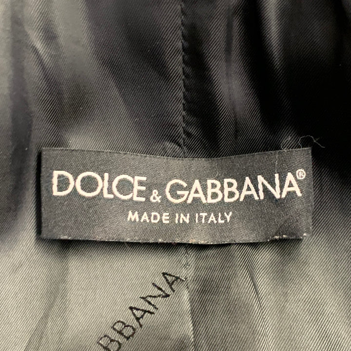 DOLCE & GABBANA Size 2 Black Velvet Notch Lapel Jacket Blazer