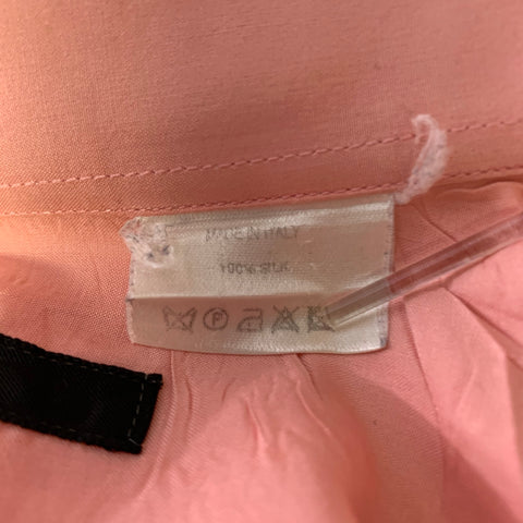 Chemise en Soie Boutonnée à Manches Longues GUCCI Taille M Rose Pêche