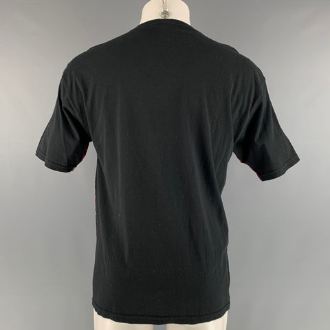 MARC JACOBS Taille XS T-shirt col rond en coton à carreaux rose noir