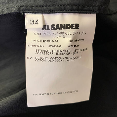 JIL SANDER Size 2 Black Cotton IW405708 Open back Knee-Length Dress