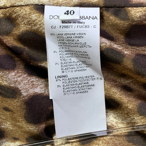 DOLCE & GABBANA Size 4 Black Virgin Wool Blend Jacket Blazer