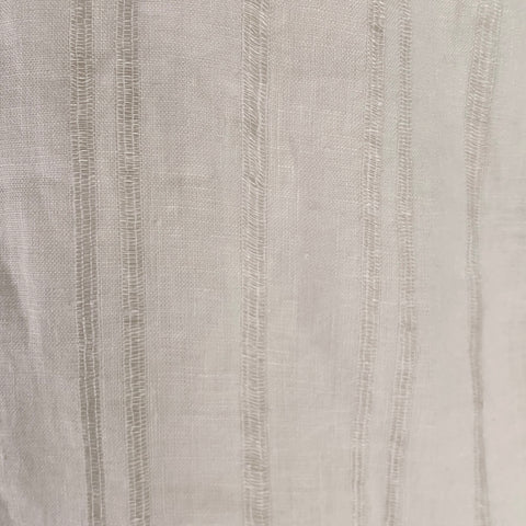 JOHN VARVATOS Chemise à manches longues en lin texturé blanc à col officier Taille L
