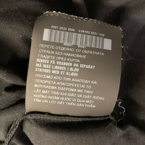 PRADA Size L Black Patchwork Cotton Crew-Neck T-shirt