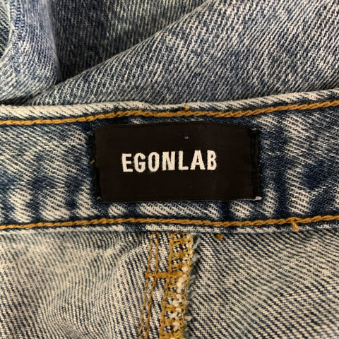 EGONLAB Size M Blue Cotton Wide-Leg Baggy Jeans