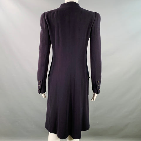 CHANEL Vintage 1996 Size 6 Navy Long Sleeve Below Knee Dress