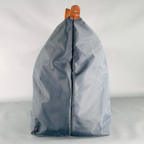 LONGCHAMP -Le Pliage- Grey Brown Nylon Overnight Bag