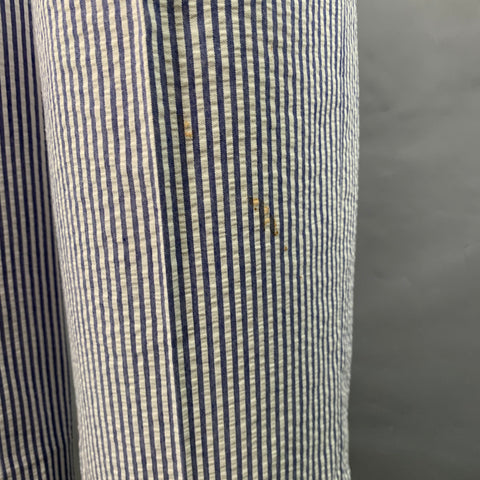 NEIMAN MARCUS Size 40 Blue White Stripe Seersucker Notch Lapel Suit