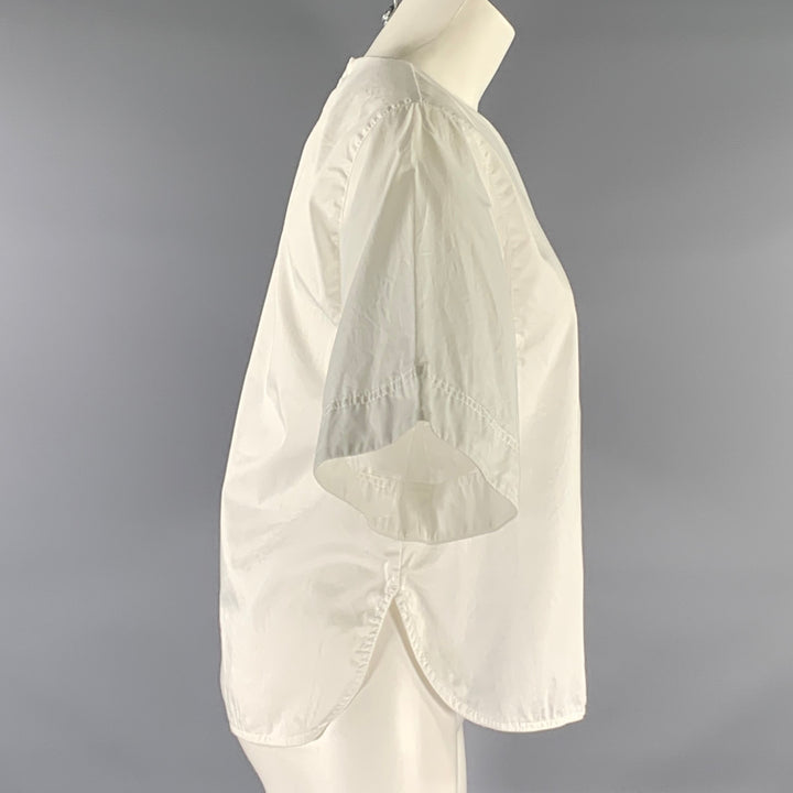 MAX MARA Size 2 White Cotton Tunic Blouse