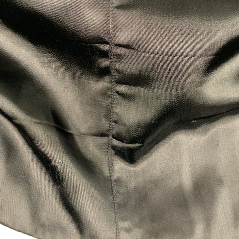 VINTAGE Size 38 Black Ribbed Single Breasted Vest