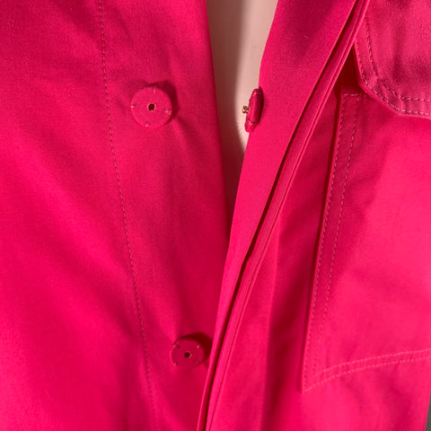 VALENTINO Size S Pink Cotton Hidden Placket Jumpsuit