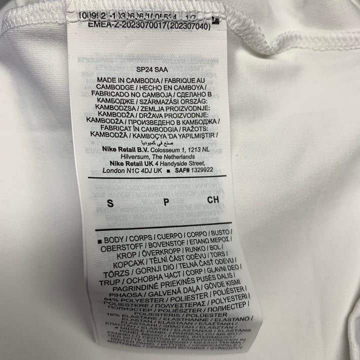 JACQUEMUS x Nike Size S White Polyester Blend Ruched Mini Cocktail Dress