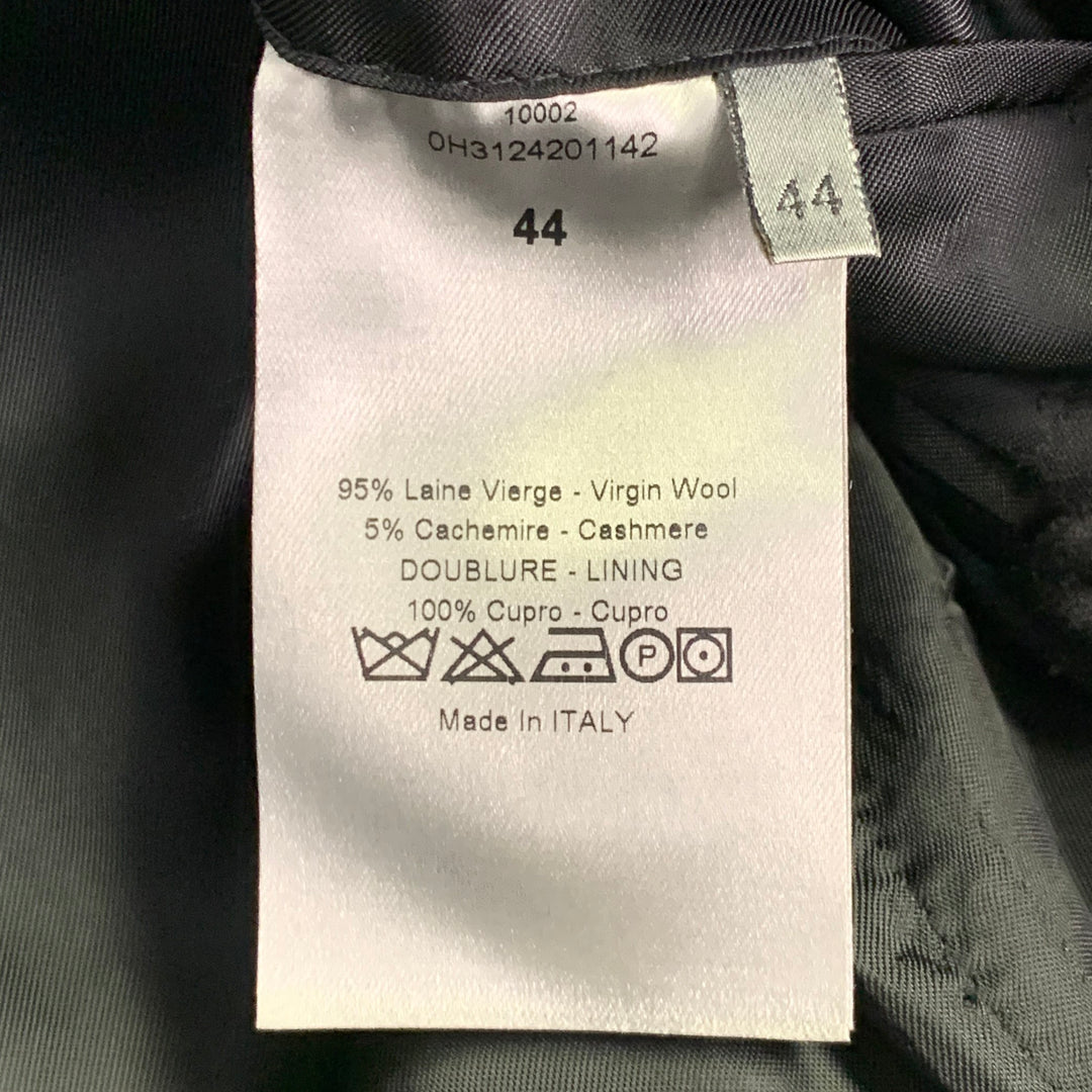 DIOR HOMME by KRIS VAN ASSCHE AW10 Size XS Black Wool Cashmere Scarf Coat