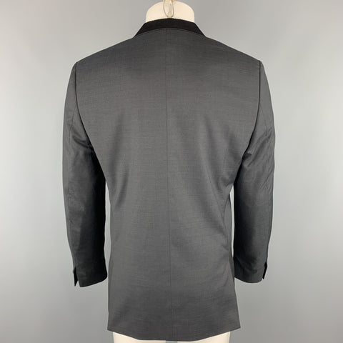 THE KOOPLES Chest Size 42 Nailhead Black Wool Peak Lapel Sport Coat