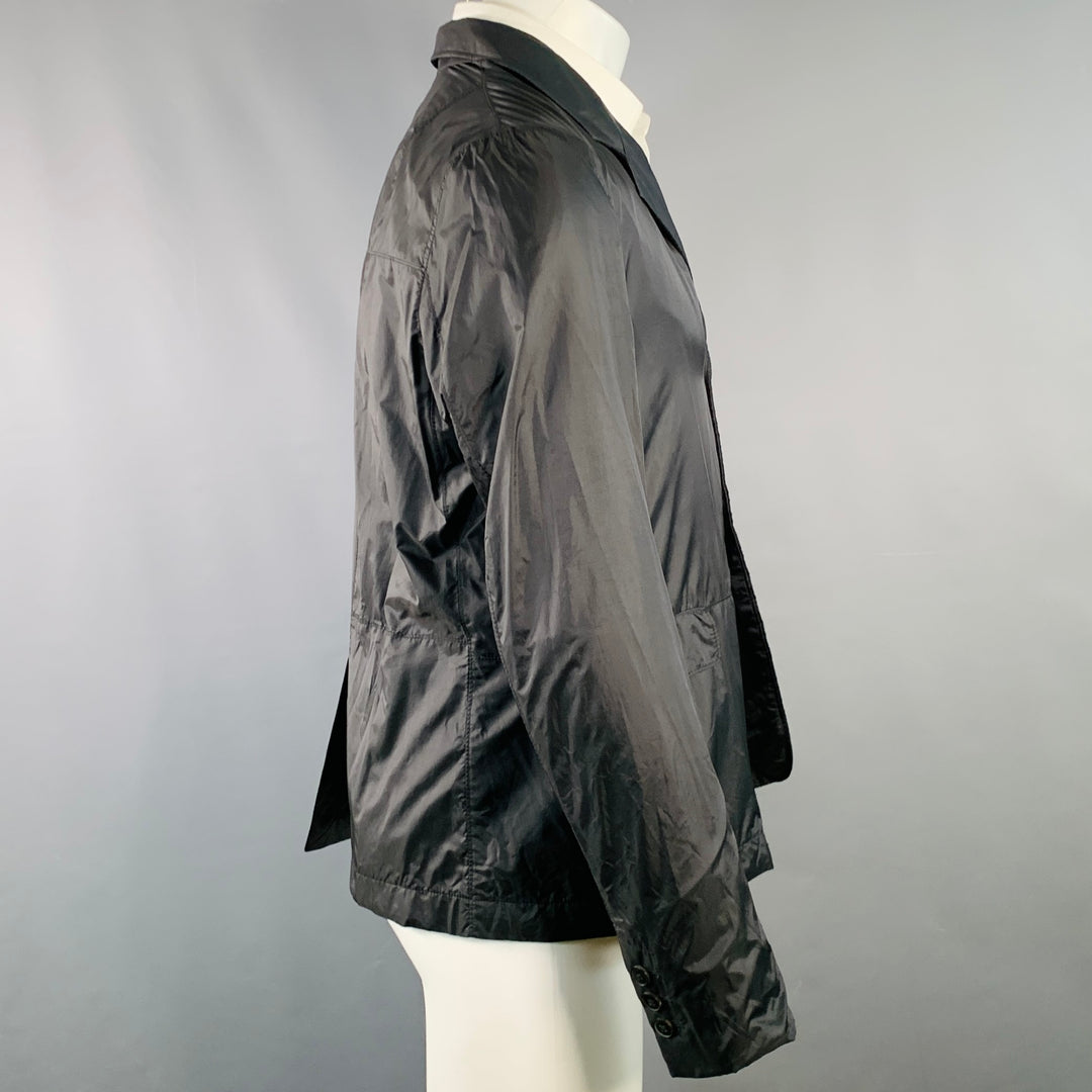 HAIDER ACKERMANN Size M Black Red Checkered Notch Lapel Sport Coat