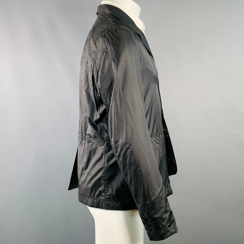 HAIDER ACKERMANN Size M Black Red Checkered Notch Lapel Sport Coat