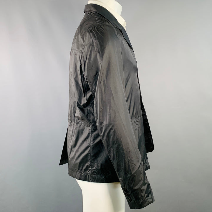 HAIDER ACKERMANN Size M Black Red Checkered Notch Lapel Sport Coat