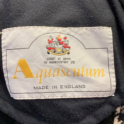 AQUASCUTUM Size XL Black Beige Wool Houndstooth Quilted Buttoned Jacket