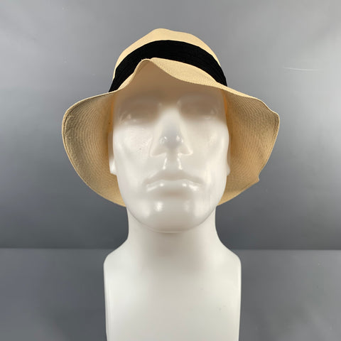 MONTECRISTI Beige Natural Woven Straw Hats