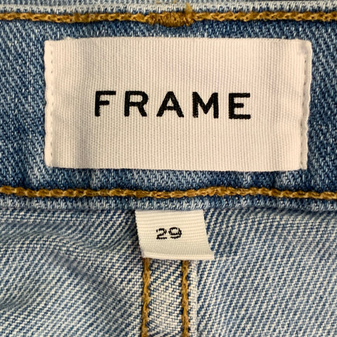 FRAME Size 29 Dylan Blue Cotton Blend Skinny Distressed Jeans