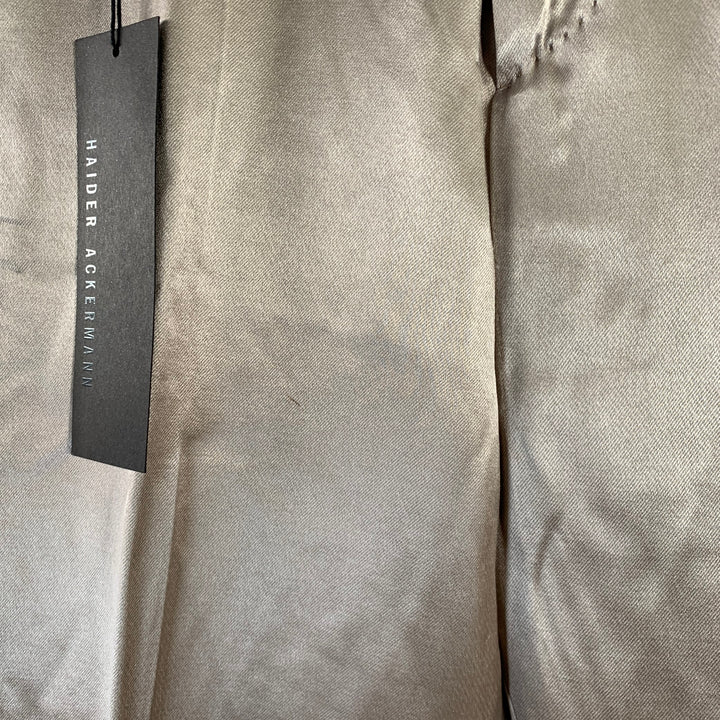 HAIDER ACKERMANN Size 32 Champagne Viscose Silk Satin Zip Fly Casual Pants