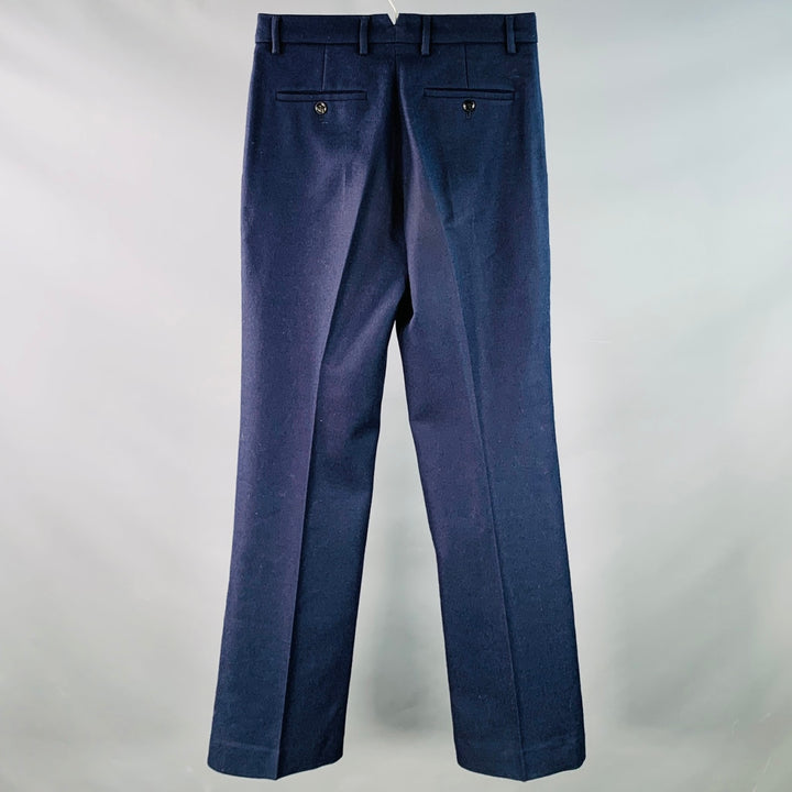 AMI by ALEXANDRE MATTIUSSI Size 28 Navy Wool Twill Straight Zip Fly Dress Pants