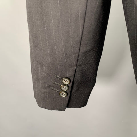 MY BEAUTIFUL LANDLET Size XS Black Stripe Wool Oversized Sport Coat