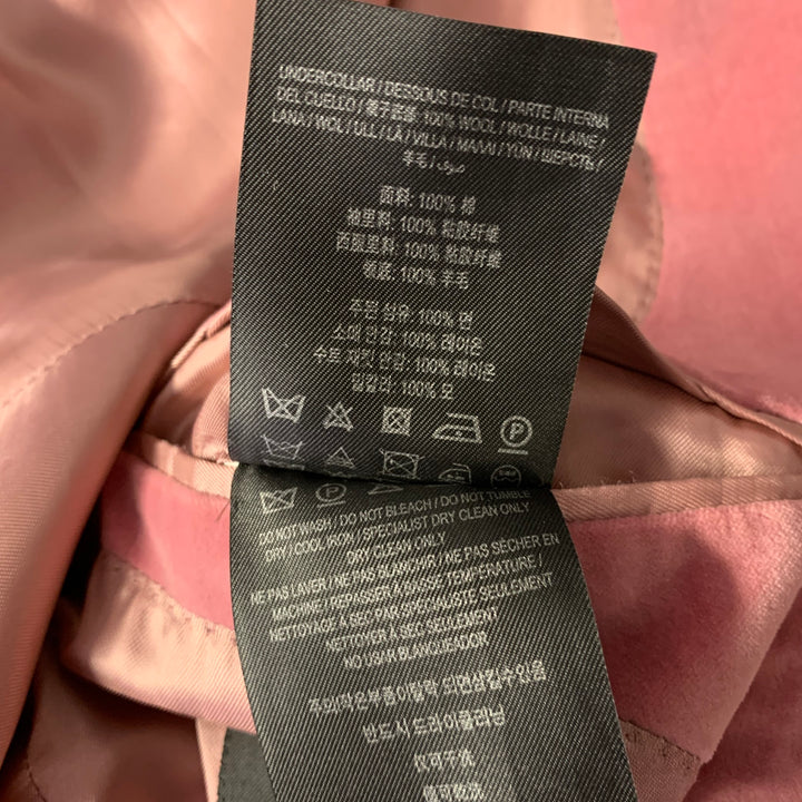 BURBERRY Size 40 Pink Velvet Cotton Peak Lapel Sport Coat
