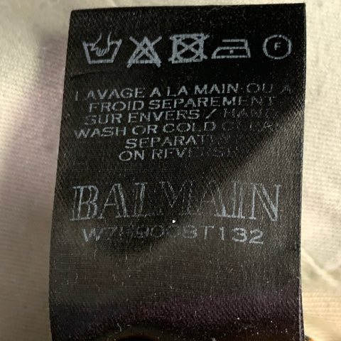 BALMAIN Size 32 Blue Contrast Stitch Cotton Blend Skinny Button Fly Jeans