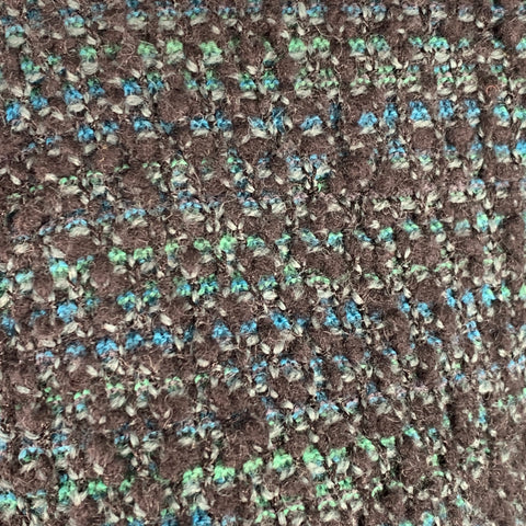 M MISSONI Size 12 Charcoal Green Wool Blend Knit Open Front Coat