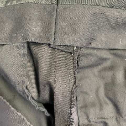 LANVIN Size 32 Black Wool Tuxedo Flat Front Zip Fly Dress Pants