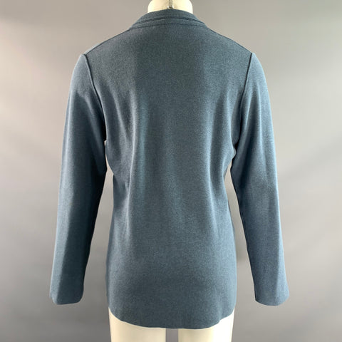 MAURIZIO BALDASSARI Chest Size 40 Size M Blue Cotton Cardigan Jacket
