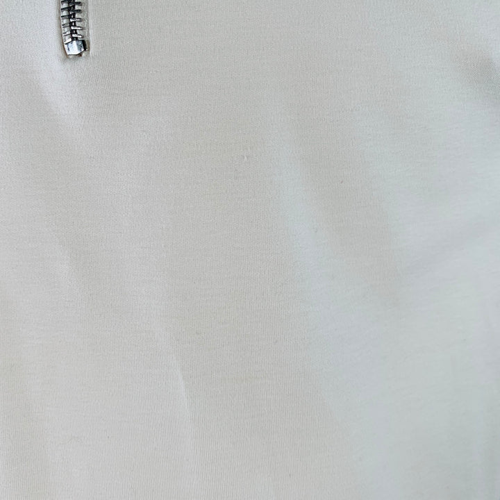 BRUNELLO CUCINELLI Size M Cream Cotton Blend Short Sleeve Peplum Casual Top