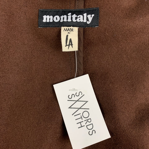 MONITALY Size M/L Voguar Brown Wool Nylon Oversized Coat