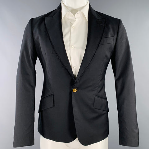 VIVIENNE WESTWOOD Size 36 Black Wool Single Breasted Sport Coat