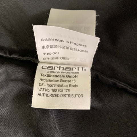 CARHARTT Size M Black Embroidery Cotton Button Down Long Sleeve Shirt