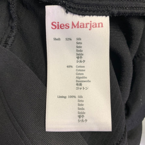 SIES MARJAN Size 28 Black Corduroy Silk Cotton Flat Front Casual Pants