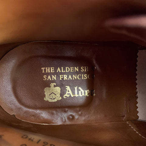 ALDEN Size 10 Color 8 Perforated Cordovan Leather Cap Toe Boots