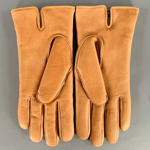 WILL LEATHER GOODS Size L Tan Deerskin Leather Shearling Gloves