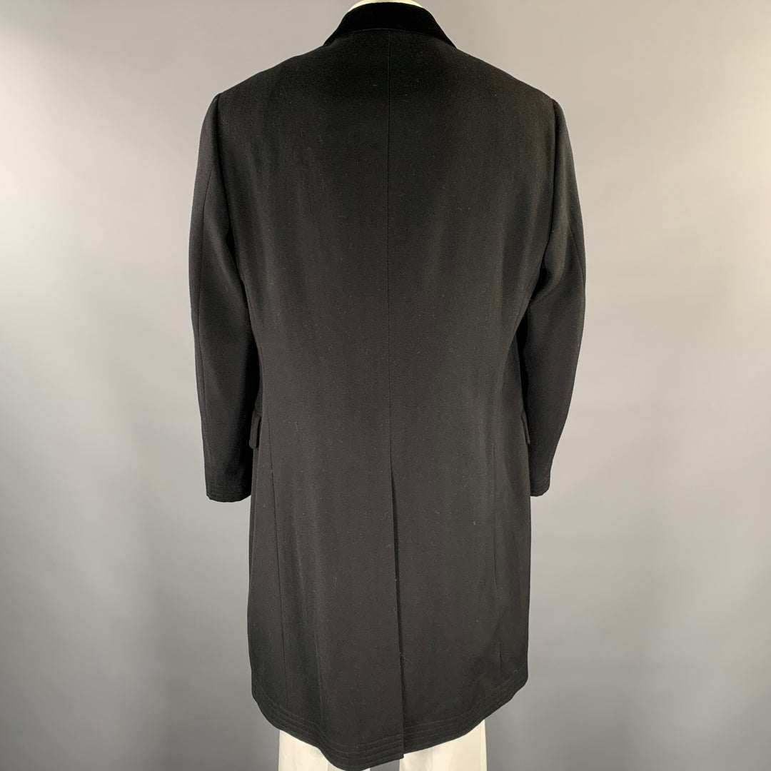 RALPH LAUREN Size 44 Black Wool Notch Lapel Coat