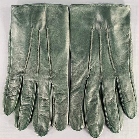 MARC JACOBS Size M Forest Green Leather Gloves