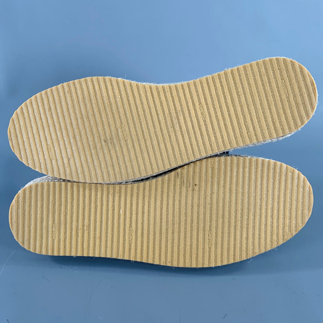 AQUATALIA Size 11 Cream Beige Leather Espadrille Penny Loafers