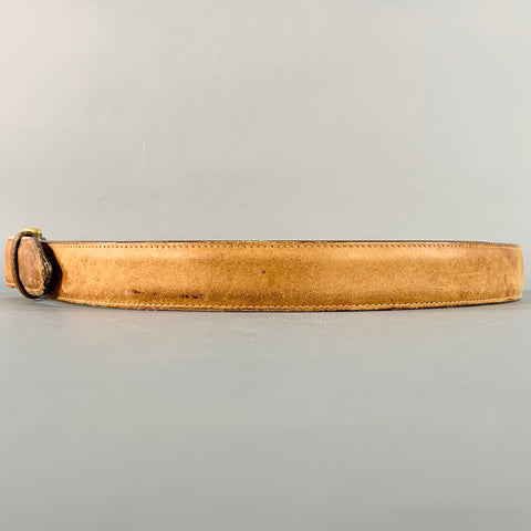 POLO by RALPH LAUREN Vintage Size 34 Beige Embroidered Leather Belt