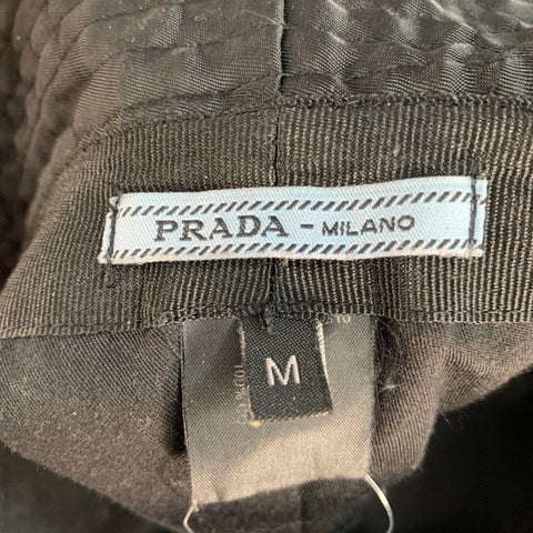 PRADA Bob noir en polyester avec logo Taille M