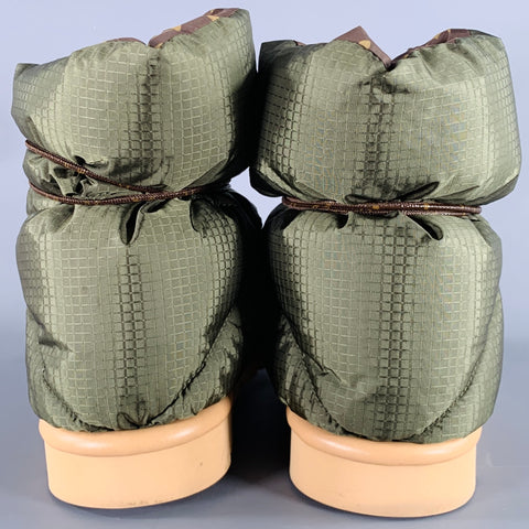 LOUIS VUITTON Size 8 Pillow Comfort Green Brown Nylon Monogram Boots
